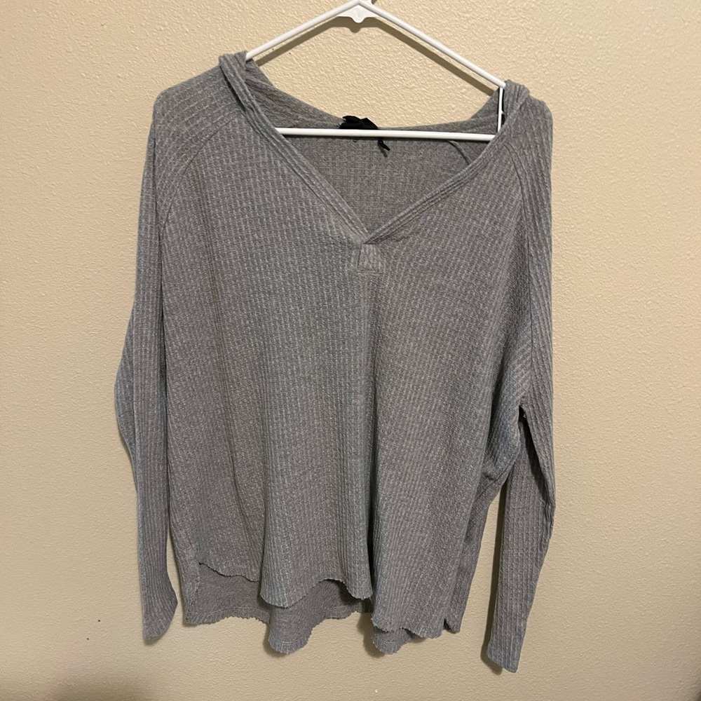 Gray waffle shirt